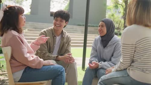 Parents connecting and sharing a moment together